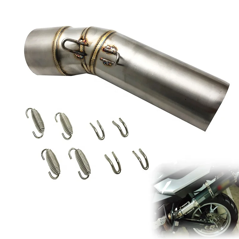 REALZION Motorcycle Slip On Exhaust Escape Middle Link Pipe Connect For BMW F650GS F700GS F800GS ADV