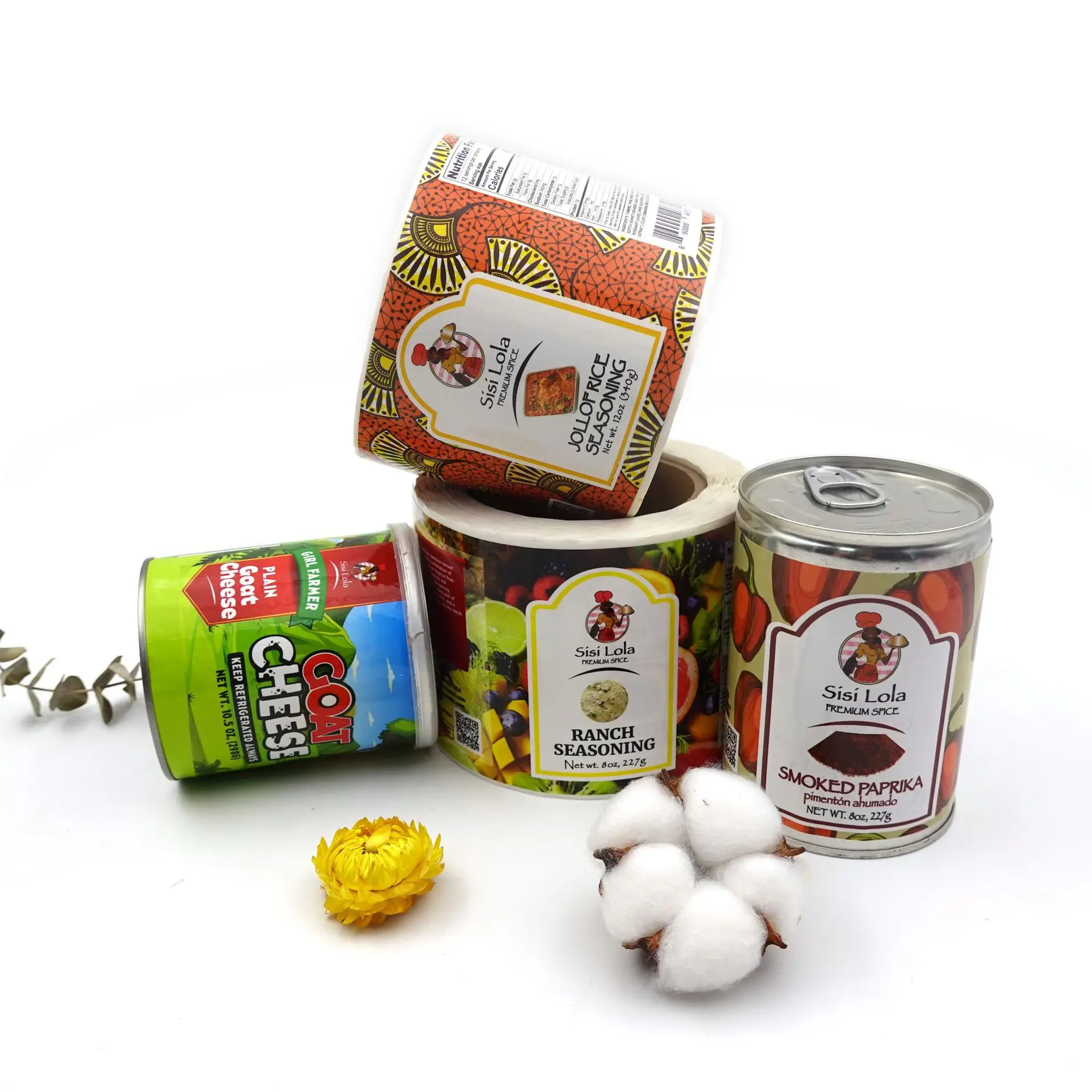 Label Cosmetic Canned Food Barcode Honey Bottle Wrap Jar Packaging Sticker Spice Stickers Custom Paper Adhesive Sticker Gua