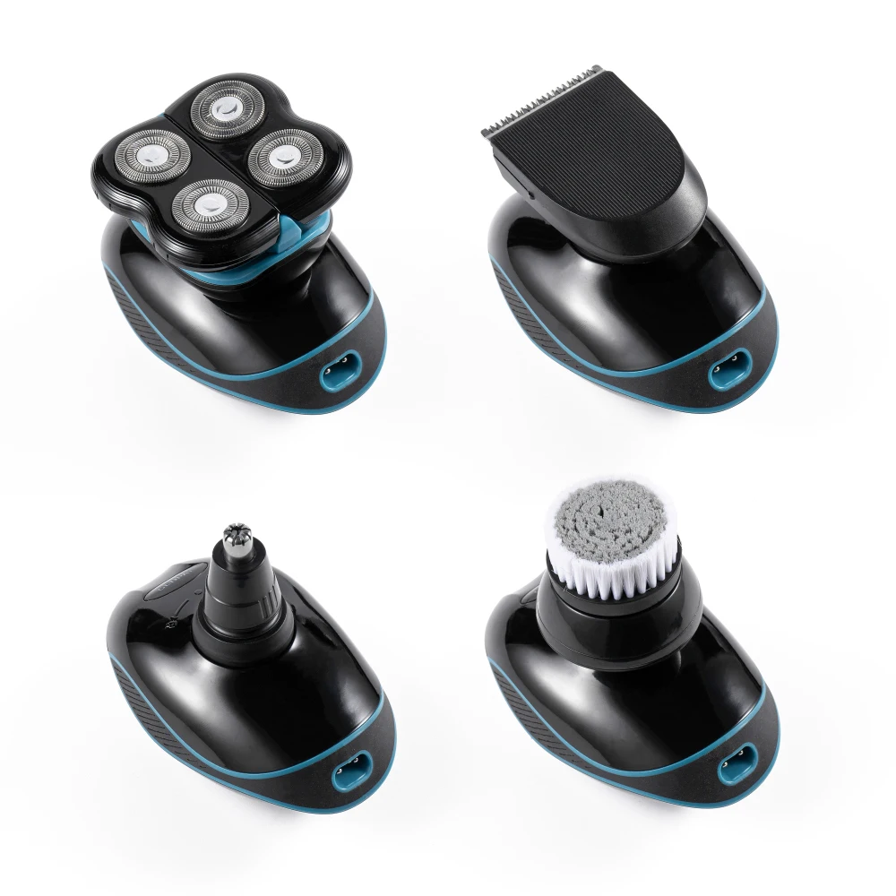 usb  rechargeable  men electric  cordless head 4d shaver balding hair clippers 5 in 1