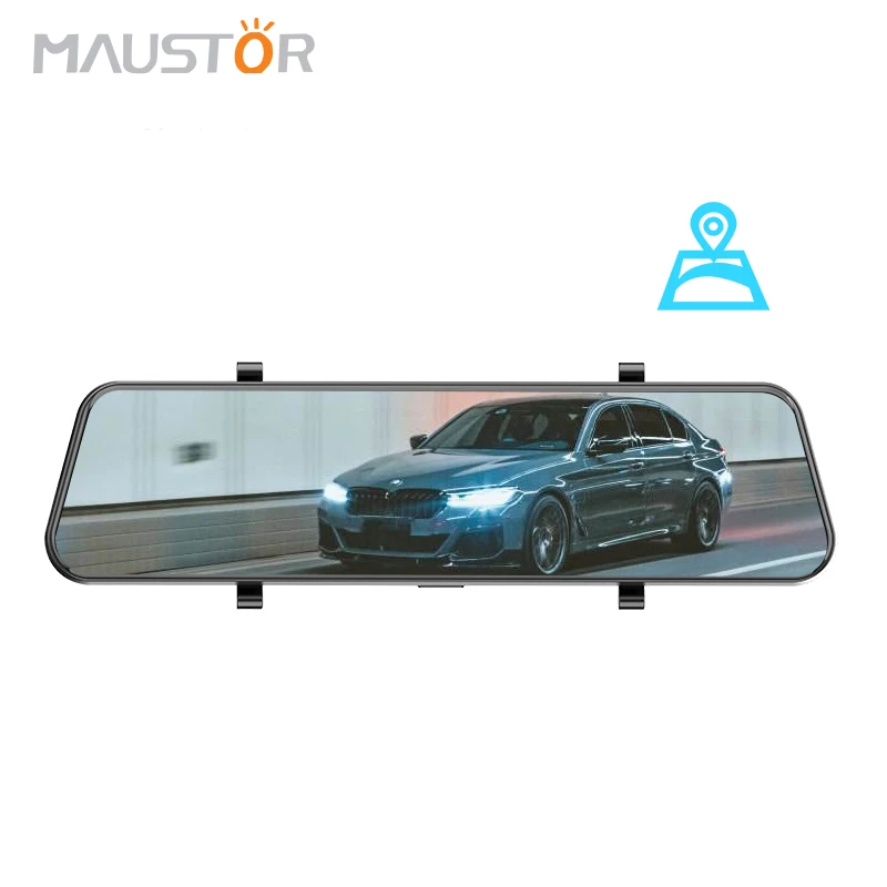 NT96565 12 inch IPS full screen touch WIFI WDR car camera rearview mirror car DVR with GPS 2K toguard dashboard vehicle dash cam