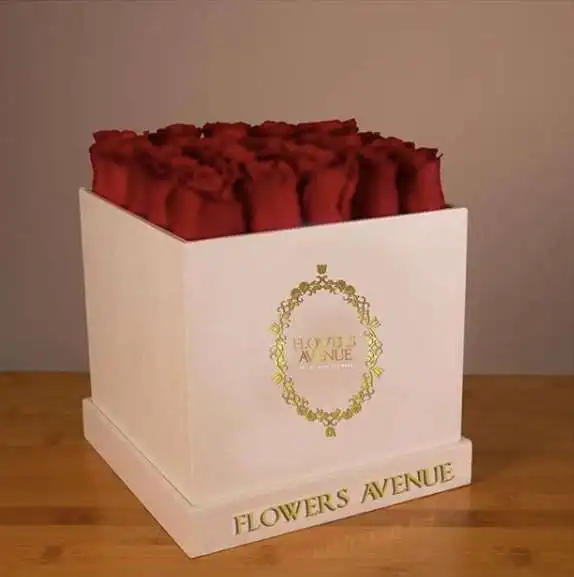 New Design wholesale Pink Custom Rigid cardboard corrugated chocolate long Rose flower luxury round boxes