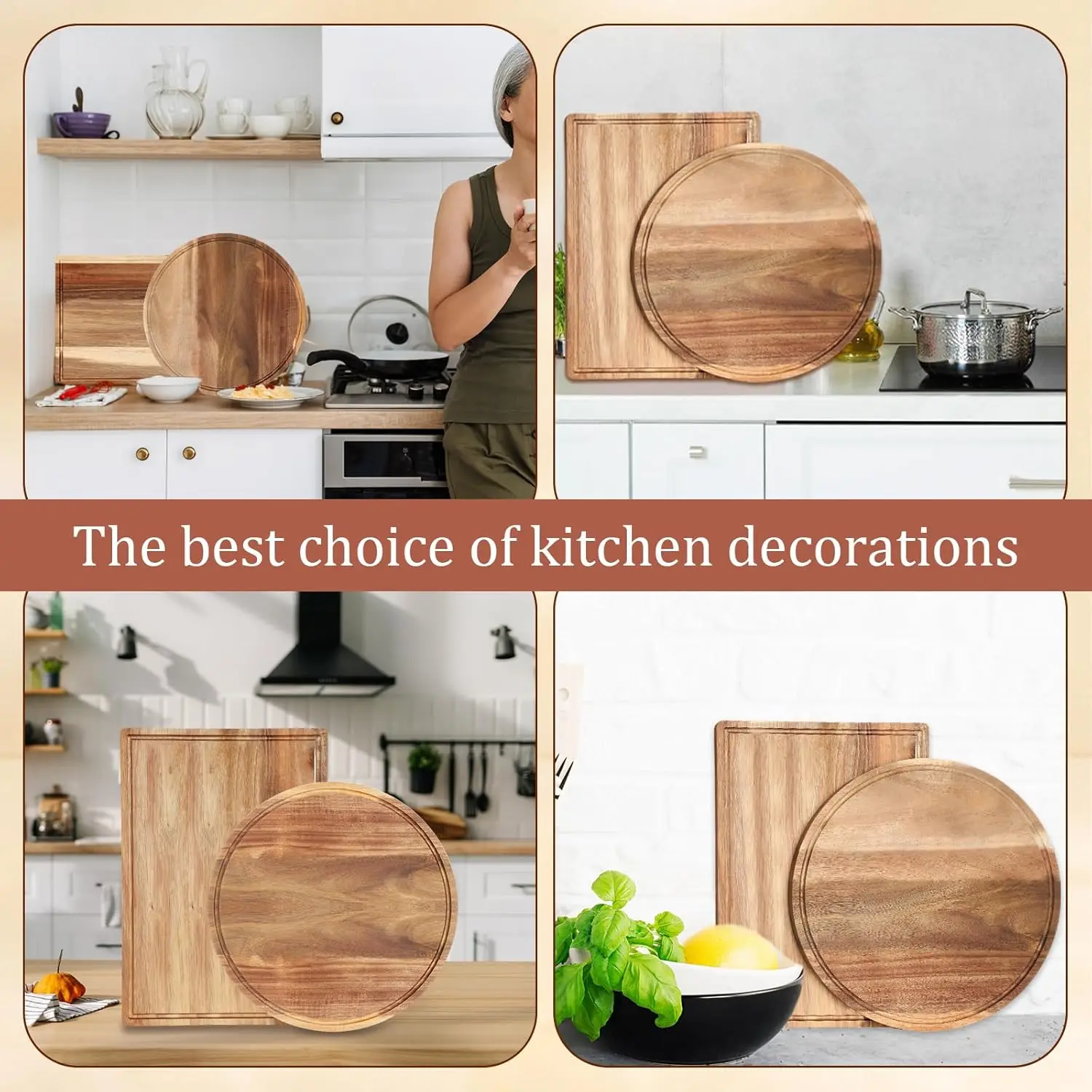 Wood Cutting Board Rectangle Square Acacia Wood And Cutting Cheese Board Chopping Board Hot Sale Products