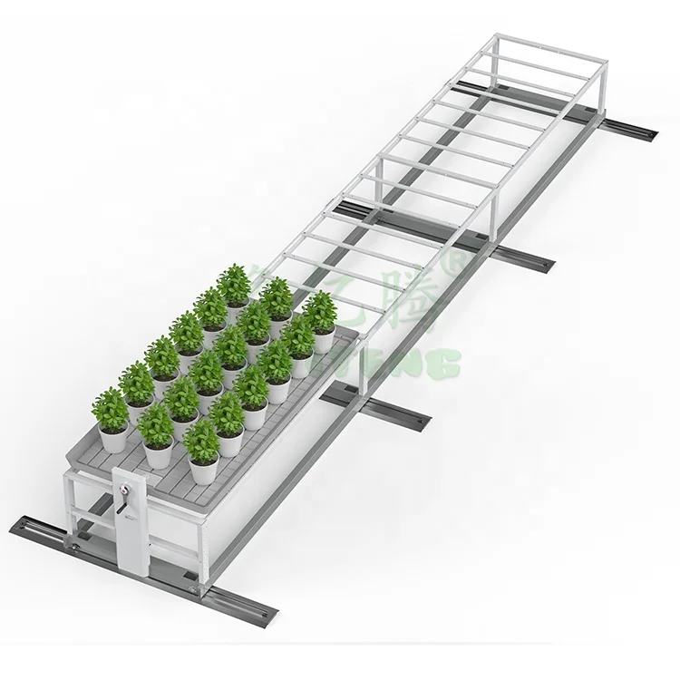 Medical Plants Mobile Growing Rack Multiple Tier Hydroponic Vertical Grow Rack