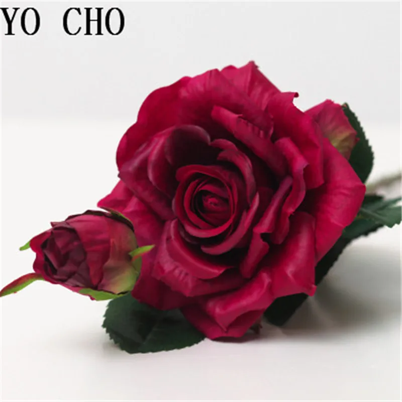 Real Touch Moisturizing Rose DIY Party Decoration Silk Artificial Flower Rose Wedding Wall Flowers Festival Home Decor