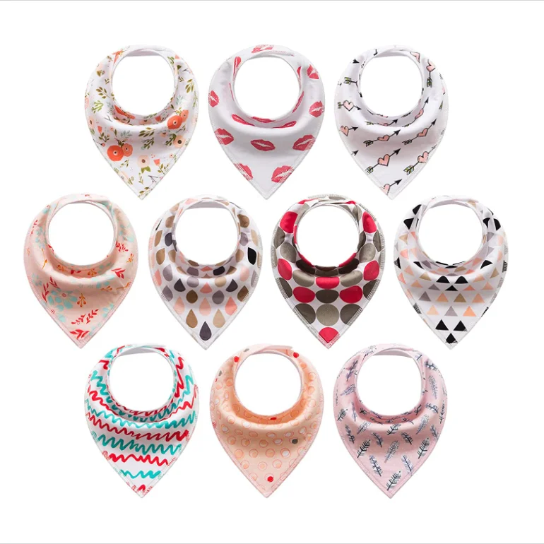 Custom Print Organic Cotton Disposable Baby Clothing Bib