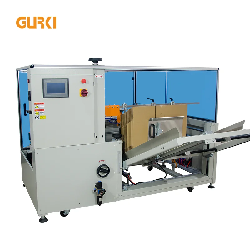 Fully Auto Carton Erector Box Erecting Forming Machine Automatic Bottom Sealing Case Carton Erector