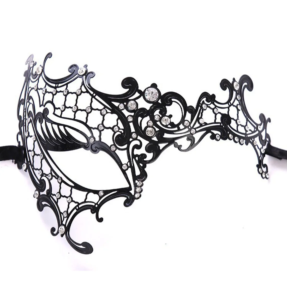 Masquerade Half Face Metal Diamond Mask Party Mask Cosplay Halloween Masks Wholesale