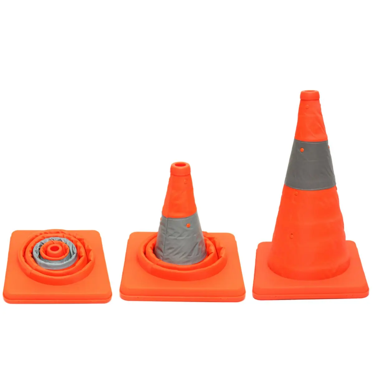 
Collapsible Traffic Cones Pop Up Orange Cones Construction Grade Reflective Stripes Waterproof Safety Cones 