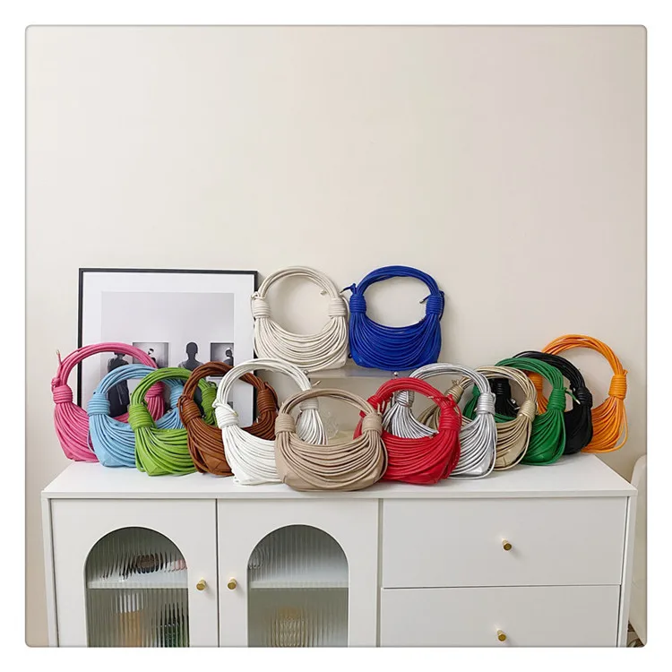 High quality Arrival Ladies Hand Bags Half Moon Cable Shape Women Underarm Bag Fashion Cute Lady Unique Purse Womens Handbags