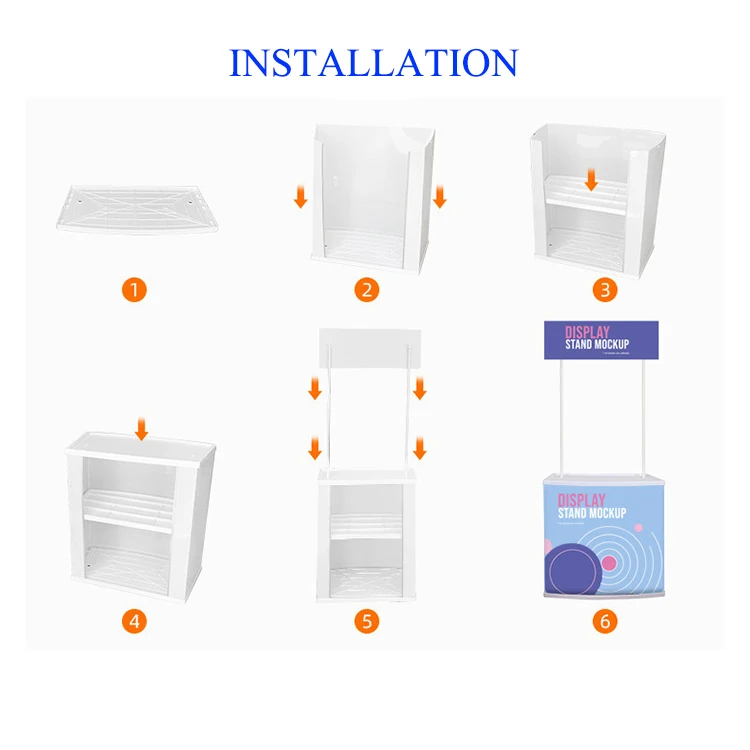 Promotional Table Displays Outdoor Portable Desk Advertising Table Square Promotion Counter