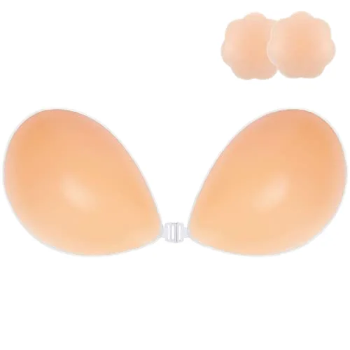 nude bra for flat  Women Invisible Bra Silicone Gel Strapless Backless bra On Push Up for Cleavage underwear