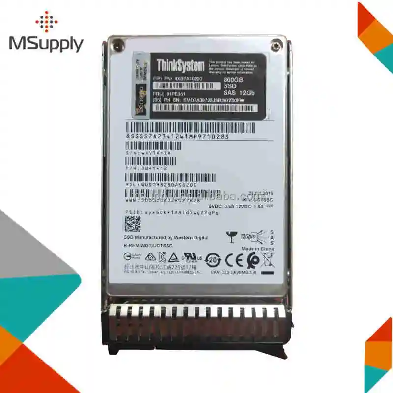 01PE351 4XB7A10230 800GB 12GB SAS 2.5inch SSD Server Series Internal SS530 WUSTM3280ASS200