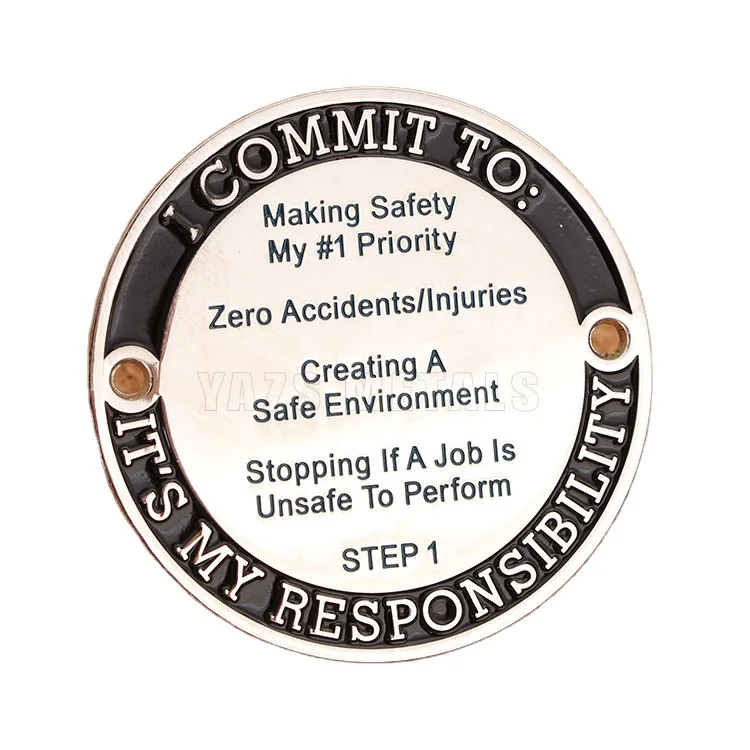 2023 YAZS Metals Factory supply Brass zinc alloy iron steel stamp custom soft hard enamel cheap metal coin with hole