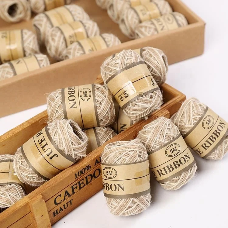 
24PCS Vintage DIY Jute Rope Natural Jute Twine Rustic String Cord Rope 