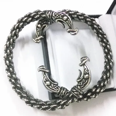 Large Chunky 316L Mens Stainless Steel Bracelet Dragon Viking Bangle Bracelets for men jewelry
