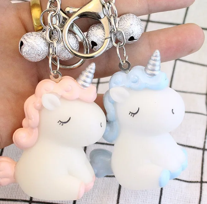 Creative Unicorn Keychain Couples Dolls Cute Girls Heart Pink Car Keychain Girls Bags Pendant