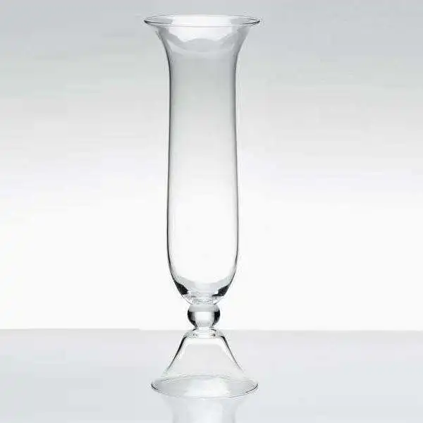 Modern Flower Glass Vase for Home Decor Transparent Flower Vases Crystal Vase, Trumpet Vase, Large Trumpet Vase