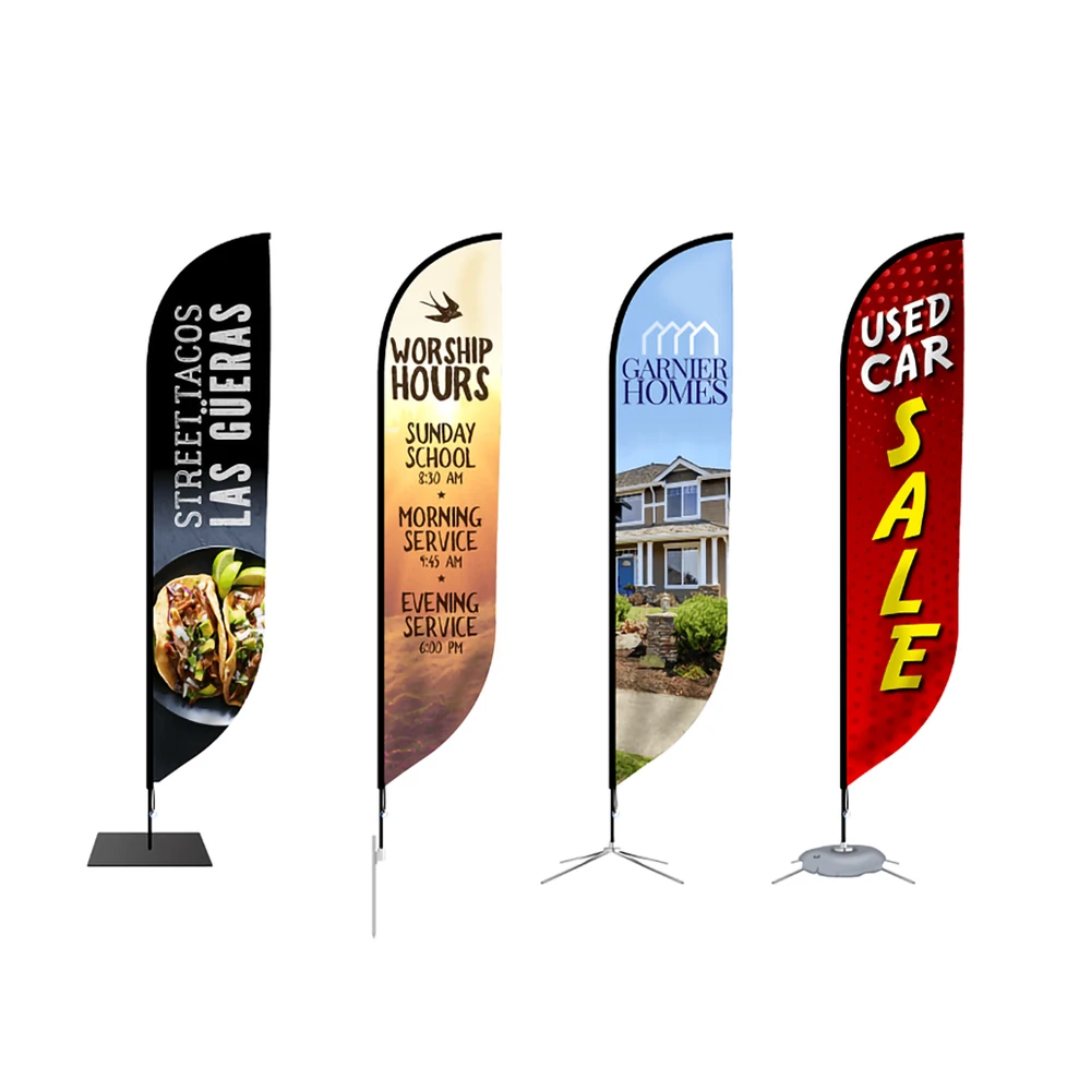 Outdoor Feather Flag Promotional flag and Banners Custom Advertising Beach Flags Teardrop Banner