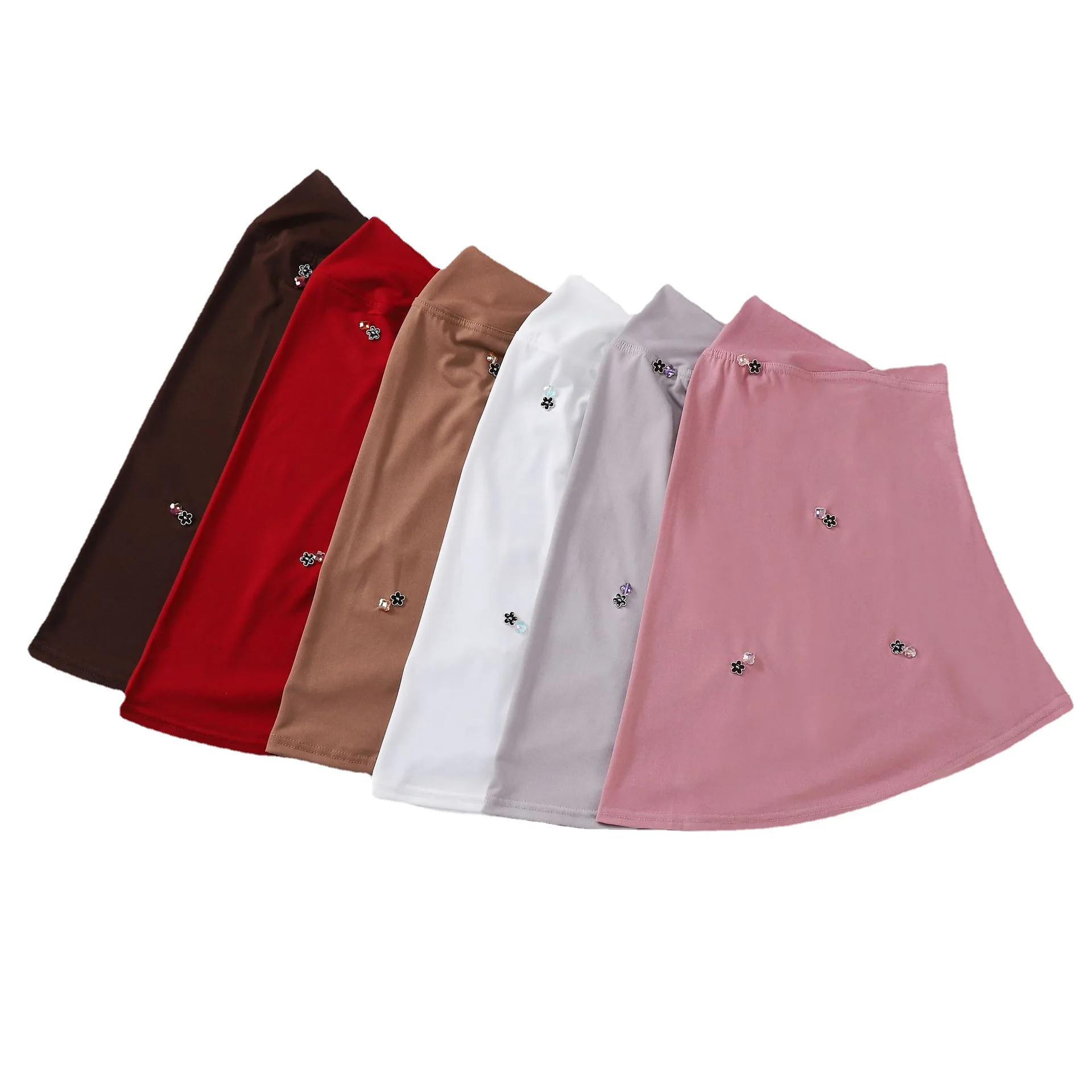 Handmade Sewn Crystal Diamond Ethnic Hijab Wholesale Large Full Cover Breathable Arab Bandana woman Muslim Hijab