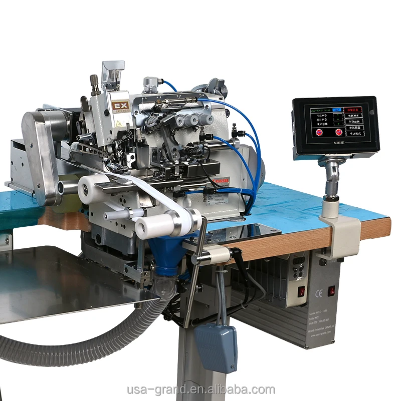 Автоматическая футболка с круглым вырезом, толстовка с ребристым воротником, швейная машина pegasus overlock AC1601 | Швейная машина GRAND coverlock