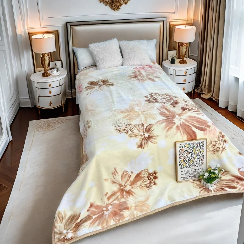 Оптовая продажа 2-слойное 7 кг шелковистое мягкое и теплое двустороннее одеяло из плотного плюша Корейская норка