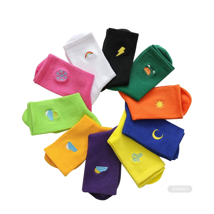 JD- O083 custom embroidered socks black corporate socks