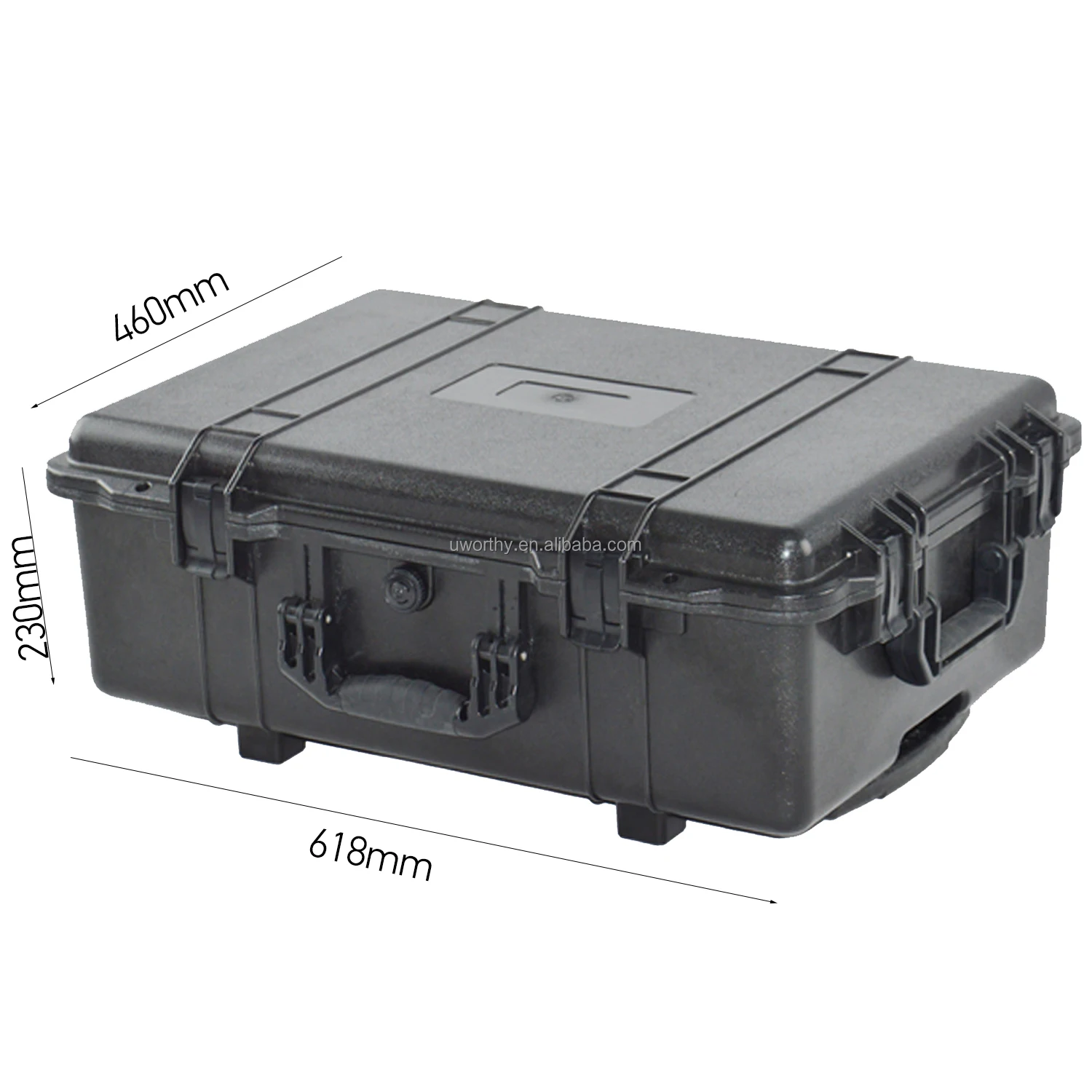 618x460x230mm Promotional Price Injection Molded Hard PP Material Wheeled Plastic Tool Case Trolley with Customized Foam