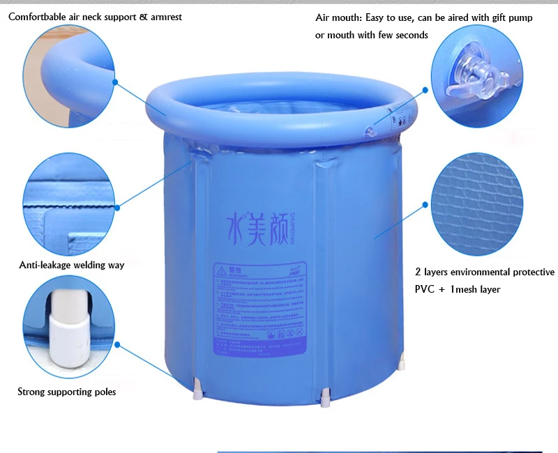 Горячая продажа ПВХ Пластиковая Складная Ванна для льда