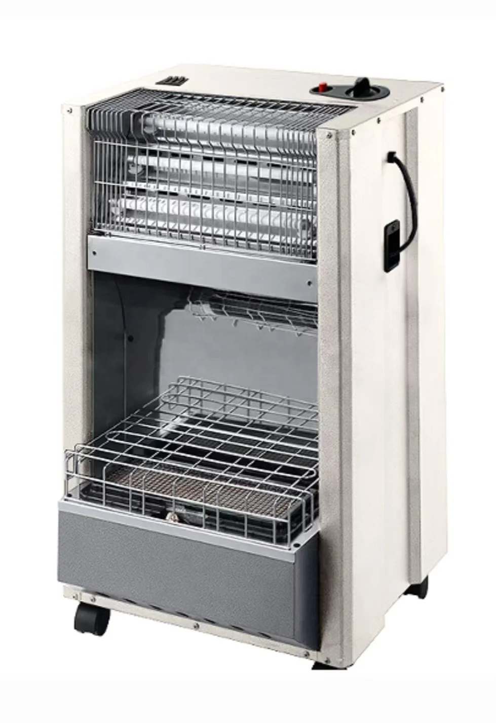Portable Electric LPG Gas Room Heater Mobile Steel Heater with Lighting for Outdoor & Household Use