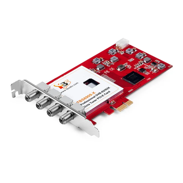TBS6909-X V2 DVB-S2X 8-channel satellite TV receiving card blind scan TS output CATV