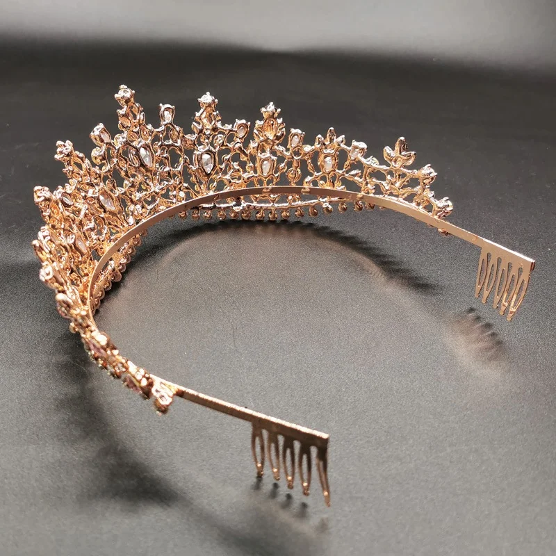 2022 New Handmade Elegant Vintage Baroque Bridal Crown Tiara Party Crown For Wedding
