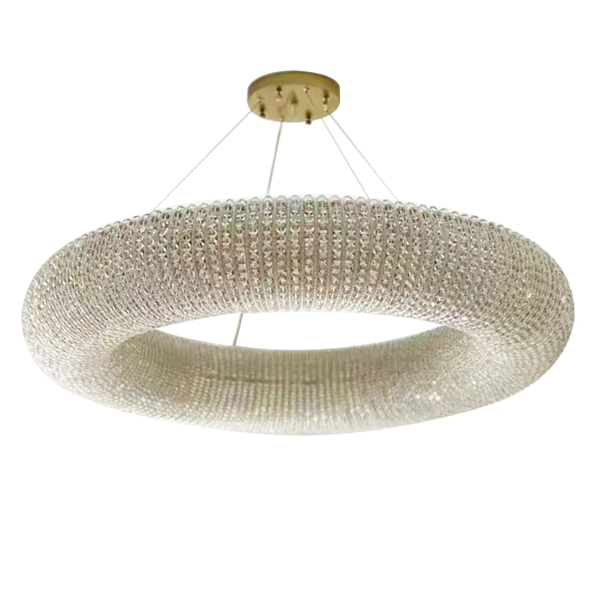 Custom Modern Hotel Lobby Wedding Decor Flush Mounted Handcrafted Art Crystal Pineapple Bead Chandeliers