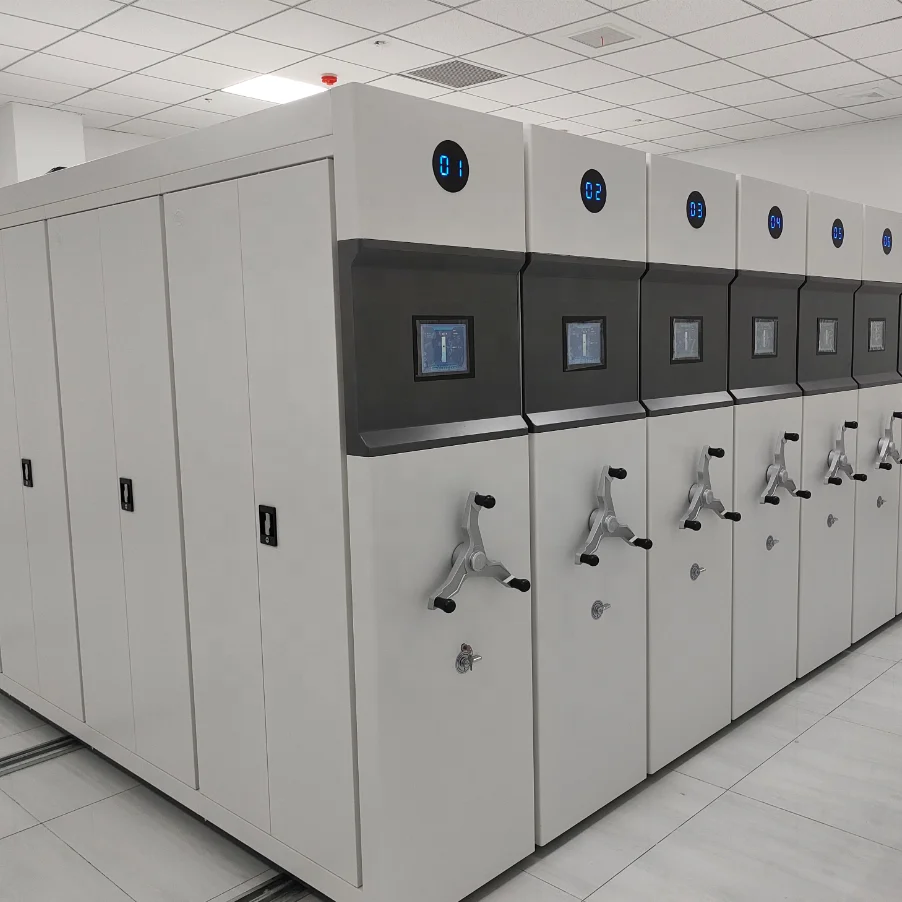 Archive Mobile Shelving System Cabinet For Bank Hospital Mechanical Mobile Racking System