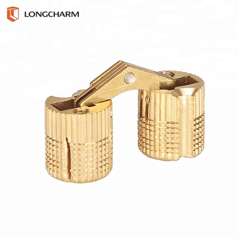 Concealed brass barrel hinge