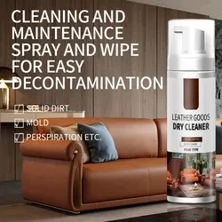 New Eco-friendly Leather Products Multifunctional Sofa Car Seat Handbag  Jacket Leather Dry Cleaning Multipurpose Foam Cleaner