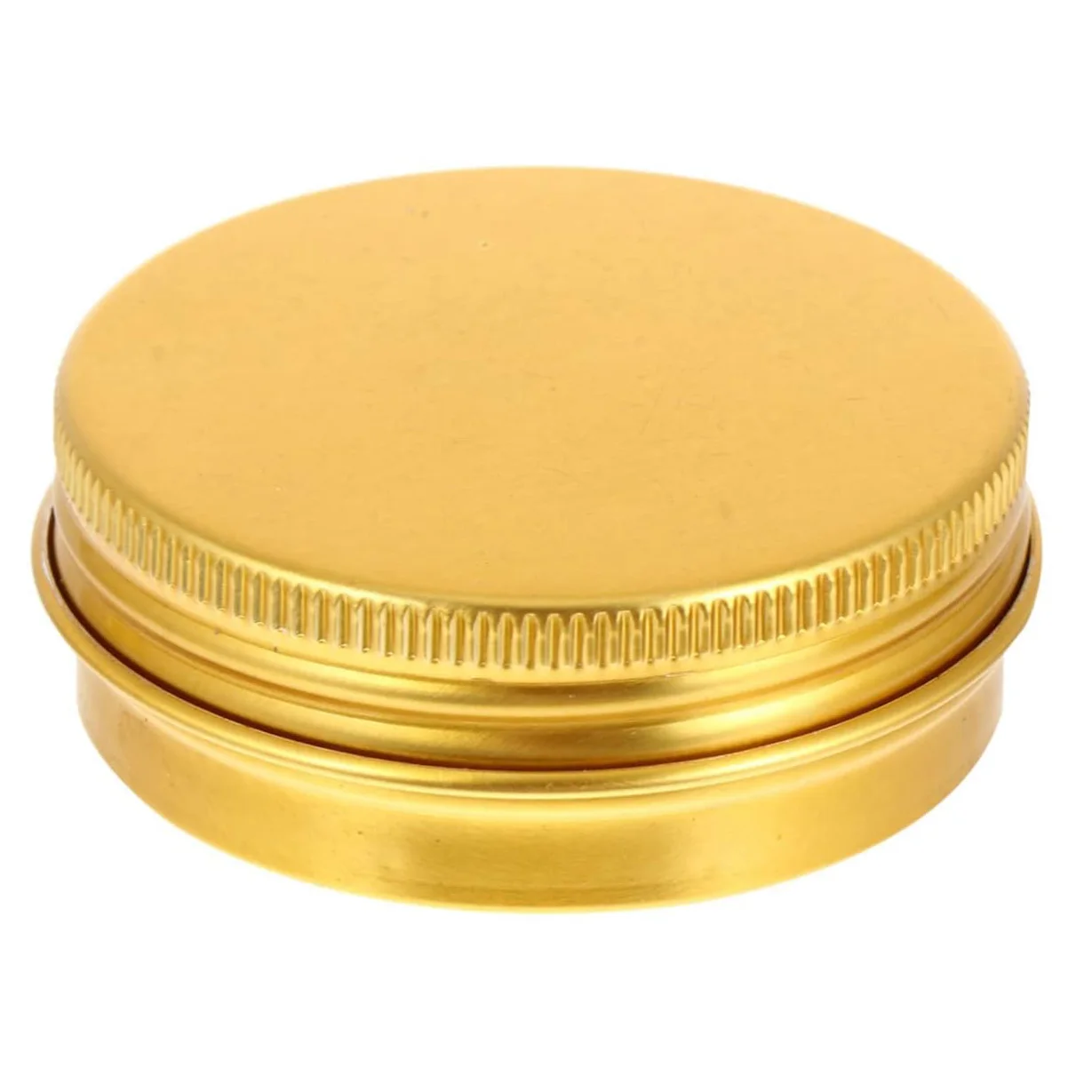 Aluminum Tin Cans Screw Lid Refillable Travel Sized Cosmetic Containers Small Tins Lip Balms Salves Candles Golden Balm Tin