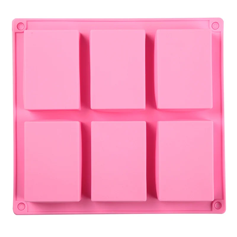 Silicone Cake Mould with 6 Rectangular Square Soap moldes de silicona para jabones cake stand crystal mirror cake stand moldes