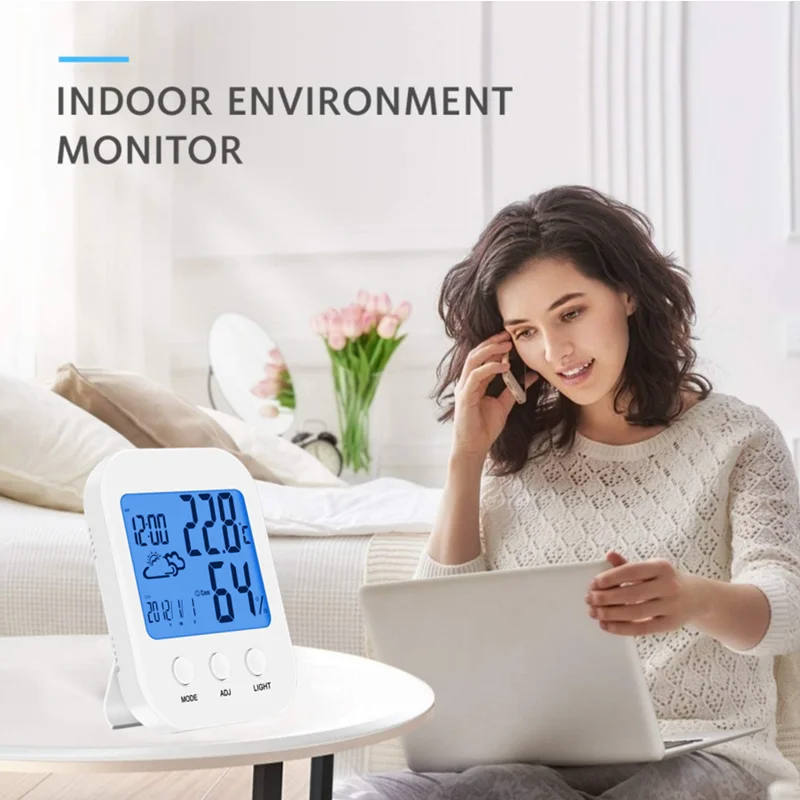 Top selling Weather Station Forecast Room Time Calendar Backlight Digital Thermometer Hygrometer Temperature and Humidity Gauge