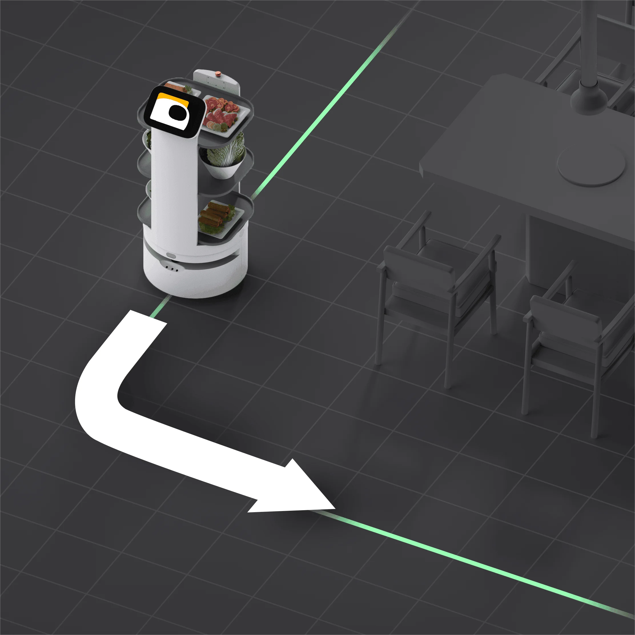 Food Delivery Robot High Load Bearing Auto Charging Navigation for Restaurant Hotel cafe Delivery Robot