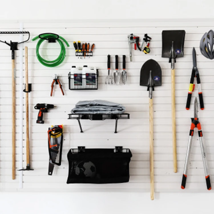 JH-Mech Multipurpose Garage Storage Rack with Stable Lock Mechanism Durable Easy to Install Metal Slatwall hooks