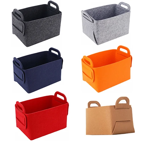 Storage Basket Felt Storage Bin Collapsible & Convenient Box Organizer