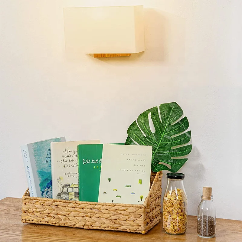 2022 new arrival rectangular water hyacinth woven basket storage straw woven basket