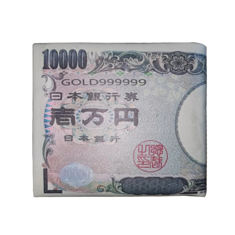 Vintage Card  Money Dollar Luxury Leather Mini Wallet Dollar PU Coin Pattern Folding Paper Money Wallet