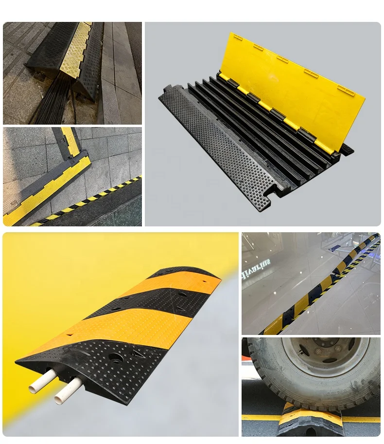 Wholesale Traffic Safety 1 2 3 4 5 Channel Road Humps / Speed Breaker / Cable Ramp 5 Channel Protector