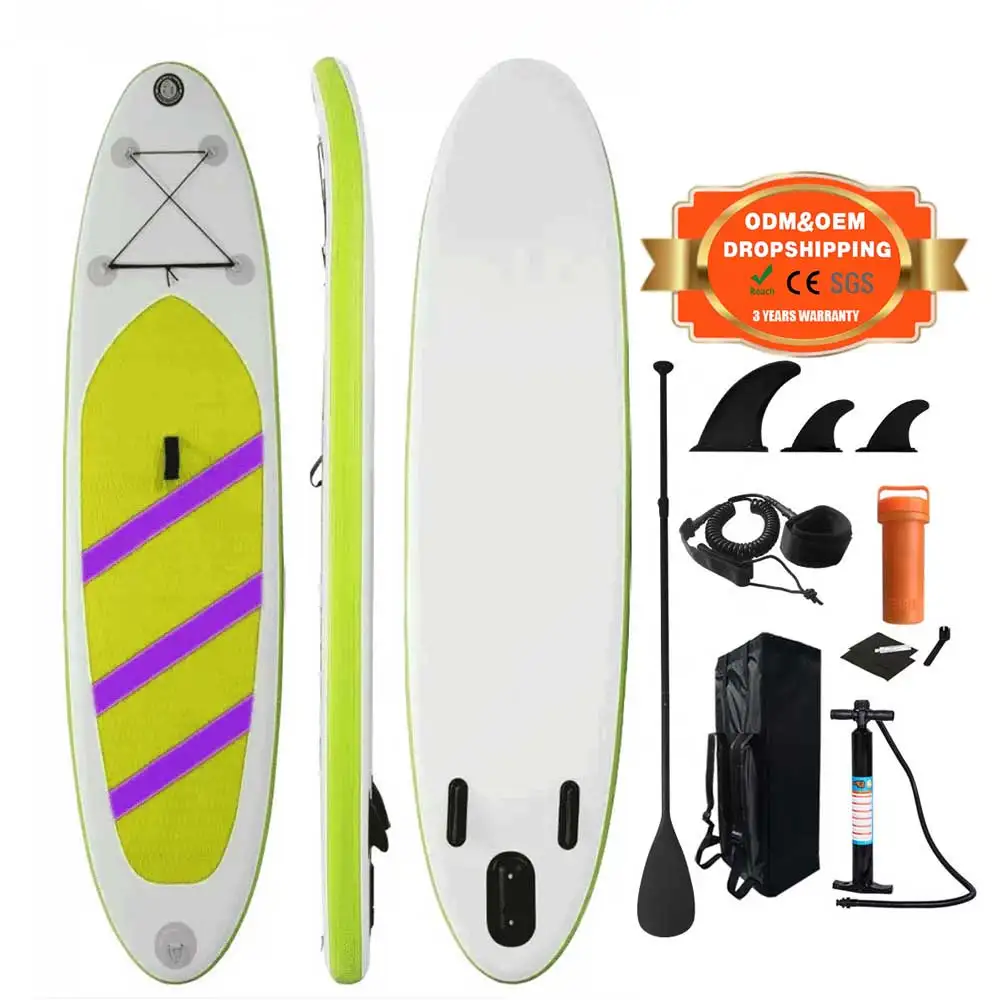 wholesale popular Design sup inflatable paddle board standup surfboard water play board