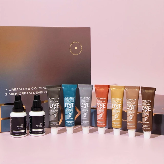 Custom Professional Keratin brow Henna Eye Lash lifting Perming Set Lash Lift Kit and Semi-Permanent Eyelash Brow Dye Tint Kits