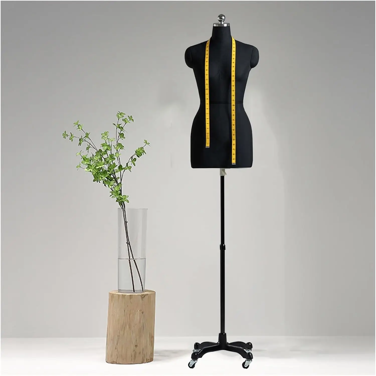 Female Dress Form Female Mannequin Dress Body Form Half Body Split Leg, Mannequin Torso With Adjustable Movable Universal Wheel