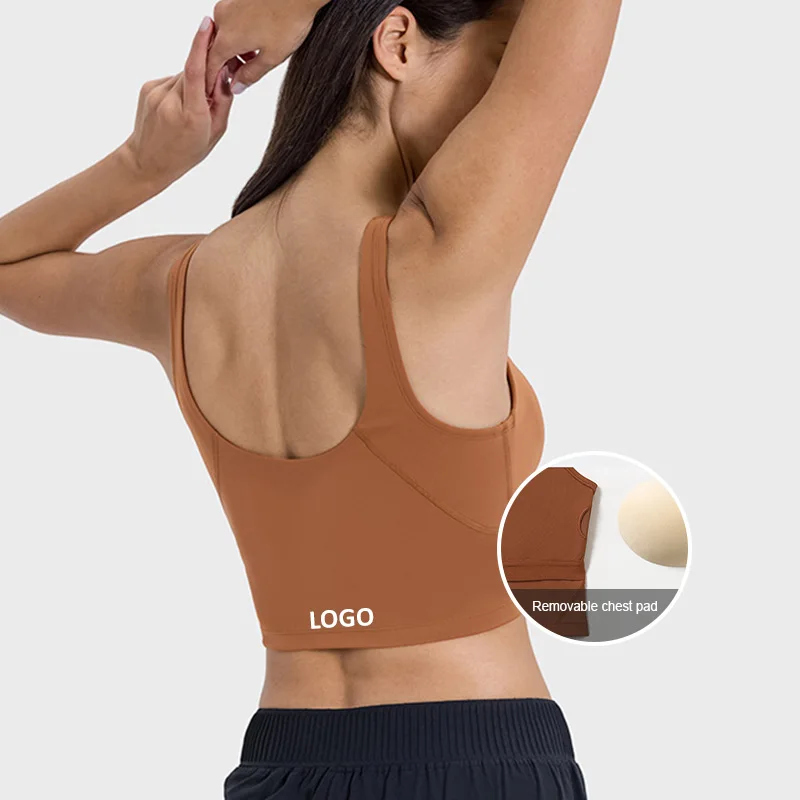 S2054 Lulu Buttery Soft Align Yoga High Impact Push Up Tank Top Shock Proof Fitness Yoga Crop Top