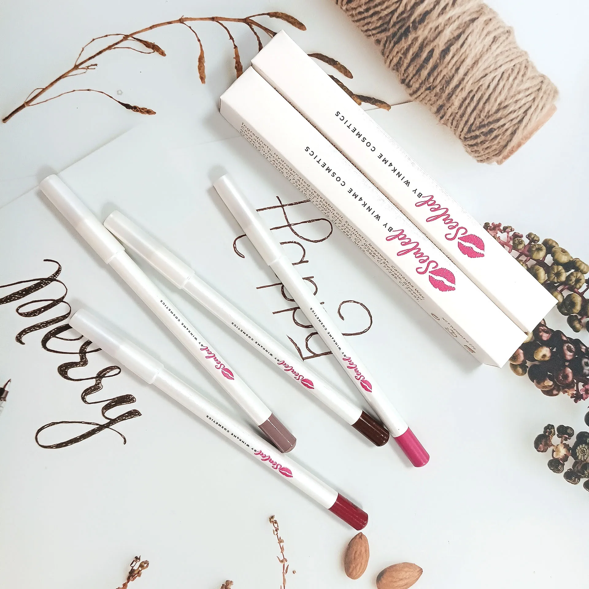 High pigment 21 Color Vegan Creamy Lip Liner Custom Logo Lipliner