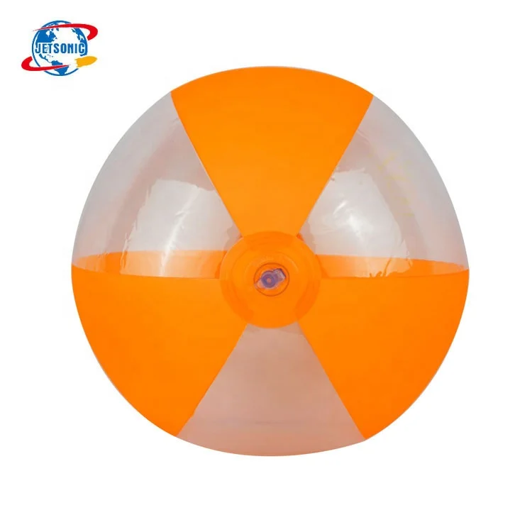 12in Neon Clear Custom Printed PVC Ball Advertising Inflatable Beach Ball Toy Sports Toy Custom Logo Accepted Safe Valve CN;FUJ